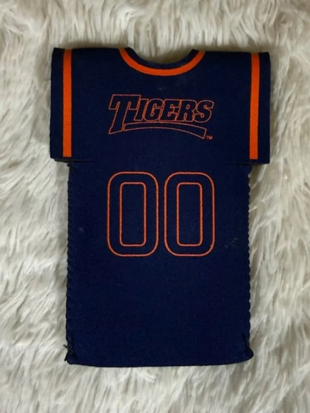 Vintage 2pc Auburn University Auburn Tigers Beach Bath Towel + Jersey Koozie Set
